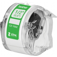 Brother CZ1002 Rollo de Etiquetas Originales de Tamaño Personalizado Ancho 12mm x 5 metros Zero Ink