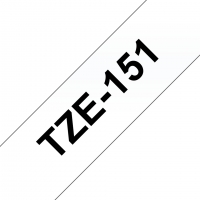 Brother TZe151 Cinta rotuladora Compatible de Etiquetas Texto negro sobre fondo transparente Ancho 24mm x 8 metros