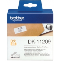 Brother DK11209 Etiquetas Originales Precortadas de Direccion Pequeñas 29x62 mm 800 Etiquetas