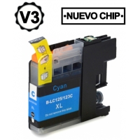 Compatible Brother LC125XL Cian Cartuchos de Tinta LC125XLC