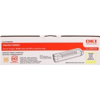 OKI C8600 C8800 Amarillo Toner Original 43487709