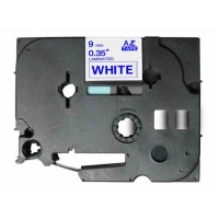 Brother TZe223 Cinta rotuladora Compatible de Etiquetas Texto azul sobre fondo blanco Ancho 9mm x 8 metros