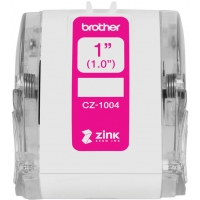 Brother CZ1004 Rollo de Etiquetas Originales de Tamaño Personalizado Ancho 25mm x 5 metros Zero Ink