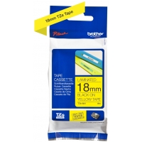 Brother TZe641 Cinta Laminada Original de Etiquetas Texto negro sobre fondo amarillo Ancho 18mm x 8 metros