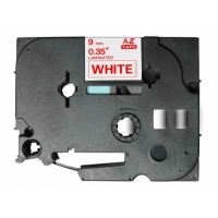 Brother TZe222 Cinta rotuladora Compatible de Etiquetas Texto rojo sobre fondo blanco Ancho 9mm x 8 metros