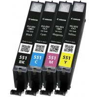 Pack de 4 Cartuchos Canon CLI-551 Originales 6509B009 CLI551