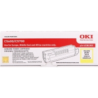 OKI C5600 C5700 Amarillo Toner Original 43381905