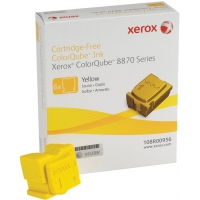 Xerox ColorQube 8870 8880 Amarillo Pack de 6 Cartuchos de Tinta Solida Originales 108R00956