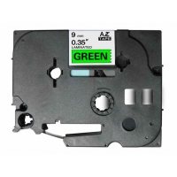Brother TZe721 Cinta rotuladora Compatible de Etiquetas Texto negro sobre fondo verde Ancho 9mm x 8 metros