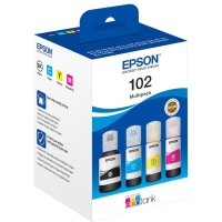 Epson 102 Pack de 4 Botellas de Tinta Originales C13T03R640
