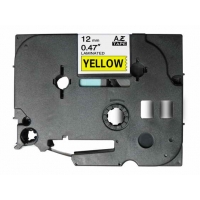 Brother TZe631 Cinta rotuladora Compatible de Etiquetas Texto negro sobre fondo amarillo Ancho 12mm x 8 metros