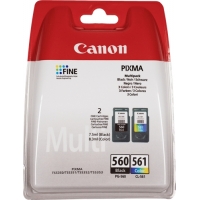 Canon PG560 Negro + CL561 Color Pack de 2 Cartuchos Originales 3713C006