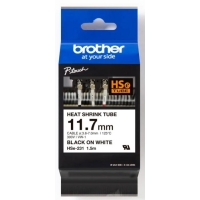 Brother HSe231 Cinta Tubo Termorretractil Original de Etiquetas para Cables Texto negro sobre fondo blanco Ancho 11.7mm x 1.5 me