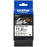 Brother HSe231E Cinta Tubo Termorretractil Original de Etiquetas para Cables Texto negro sobre fondo blanco Ancho 11.2mm x 1.5 m