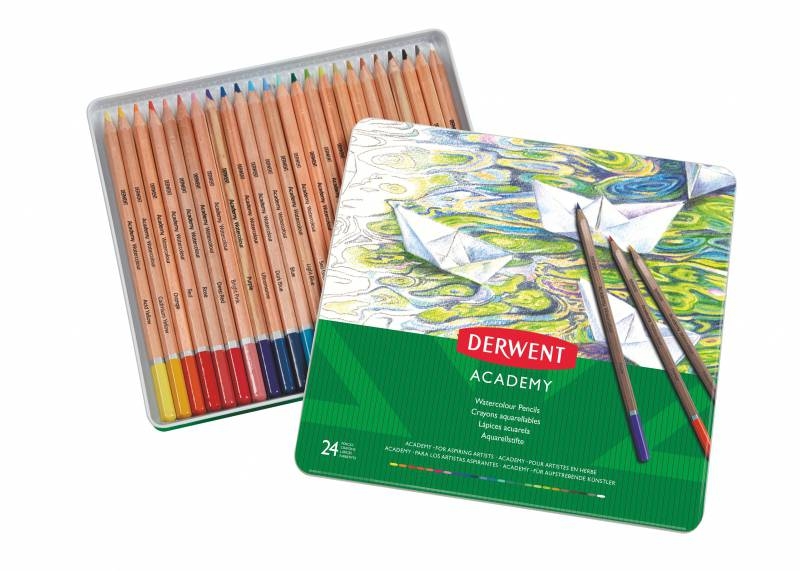 Derwent Academy Pack de 24 Lapices Acuarelables