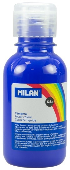 Milan Botella de Tempera 125ml Color Azul Marino