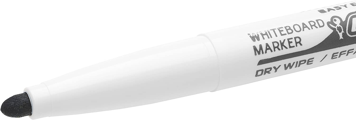 Bic Velleda 1741 Marcador para Pizarra, Punta de 4.5 mm, Trazo 1.4mm, Tinta base acetona, Borrado facil, Negro