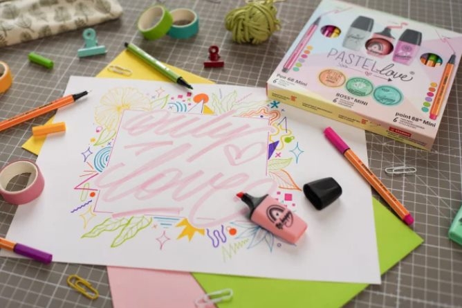 Stabilo Pastellove Pack de 18 Marcadores y Rotuladores, 6 Rotuladores Premium Pen 68 Mini, 6 Rotuladores Point 88 Mini y 6 Rotu