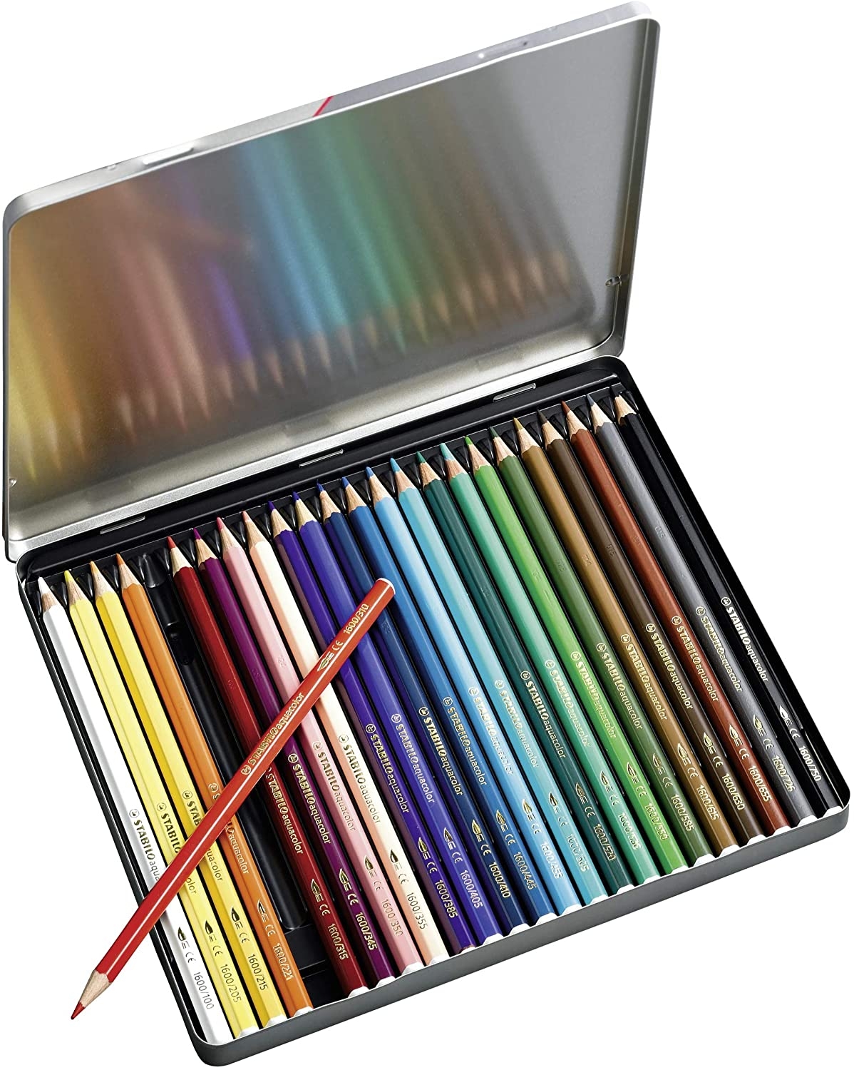 Stabilo Aquacolor Pack de 24 Lapices de Colores, Mina de 2.8mm, Acuarelable