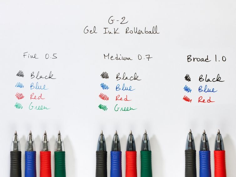 Pilot Boligrafo de Gel G2 Rollerball Retractil, Punta 0.7mm, Trazo 0.32mm, Grip, Verde