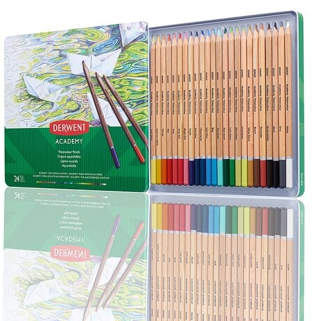 Derwent Academy Pack de 24 Lapices Acuarelables