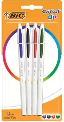 PACK 4 Bic Cristal Up, Punta 1.2mm, Trazo 0.6mm, Colores surtidos