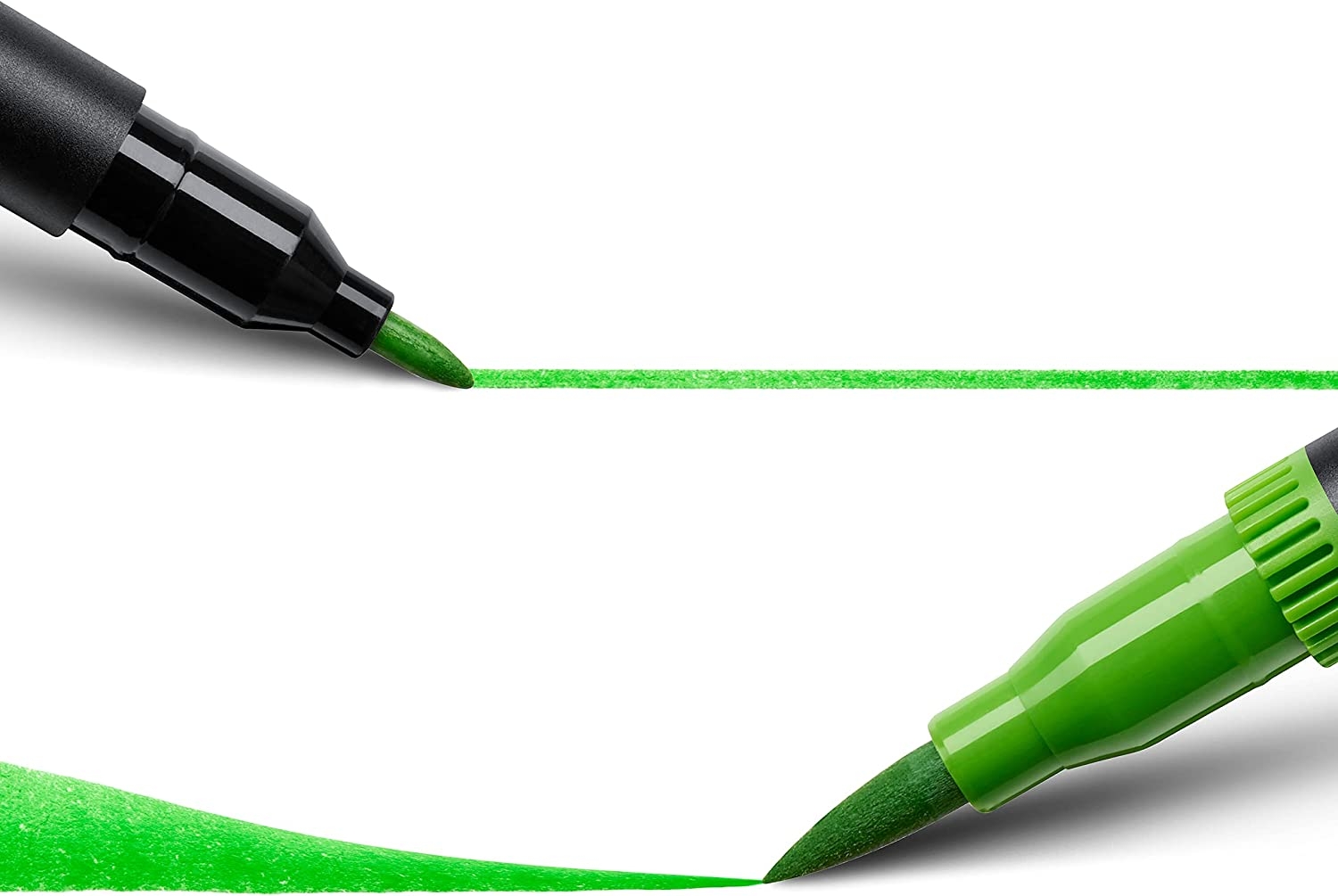 Bic Intensity Dual Tip Pack de 12 Rotuladores Doble Punta, Punta de Pincel + Punta Fina