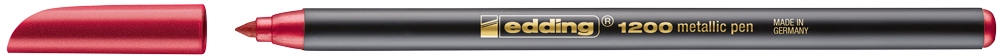 Edding 1200 Rotulador, Trazo 1mm, Rojo Metalizado