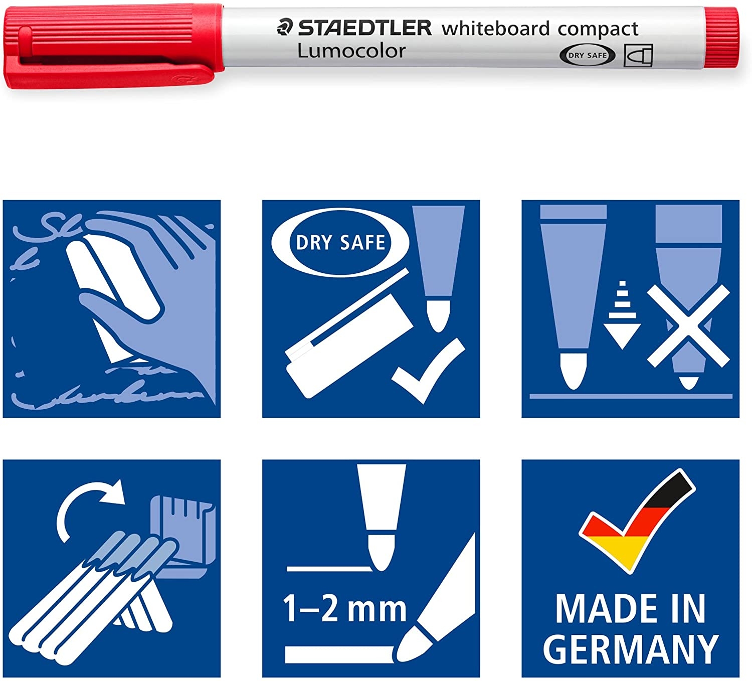 Pack de 4 Marcadores Staedtler Lumocolor Whiteboard Compact 341 para Pizarra