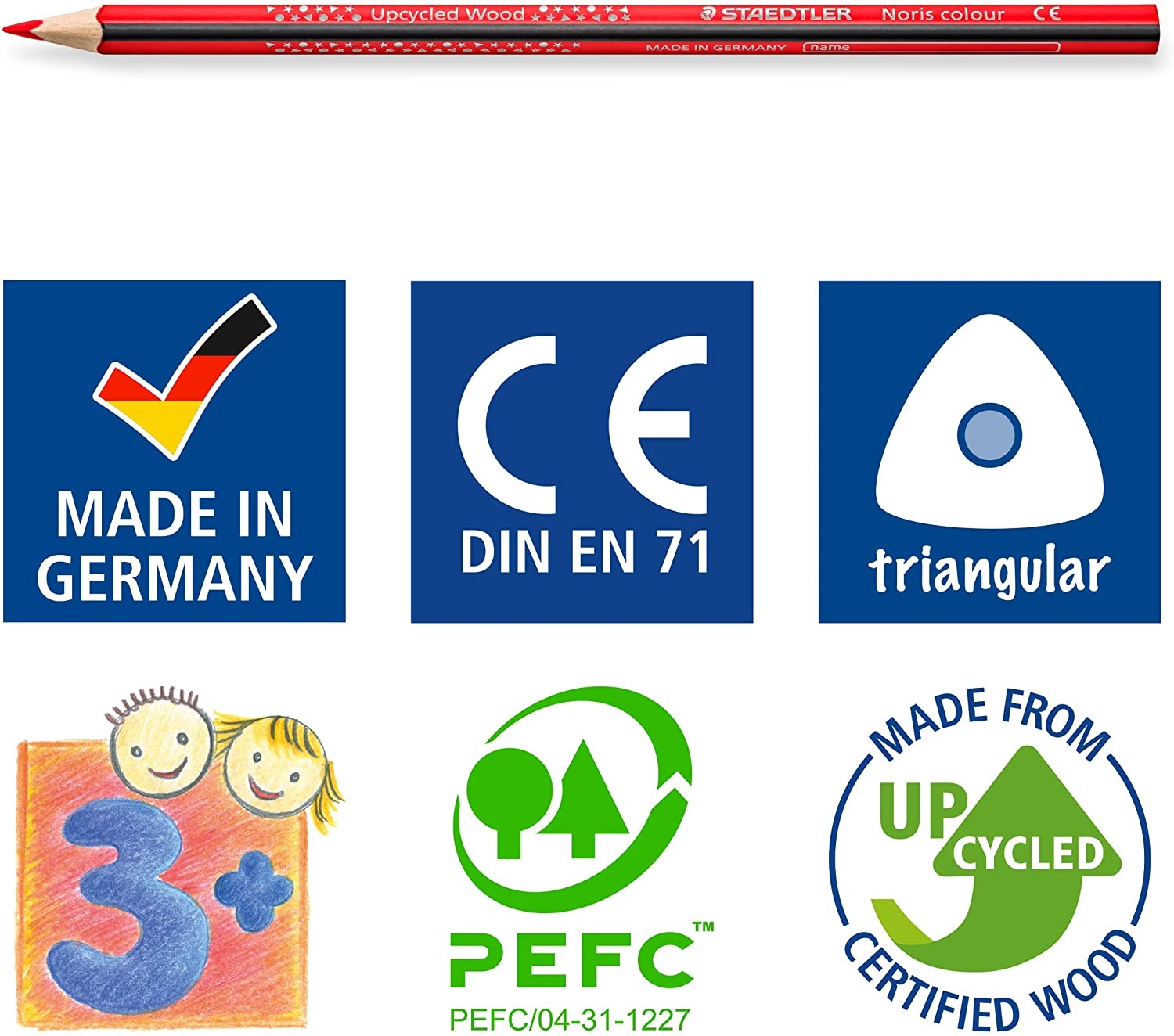 Staedtler Noris Colour 187 Pack de 12 Lapices Triangulares de Colores