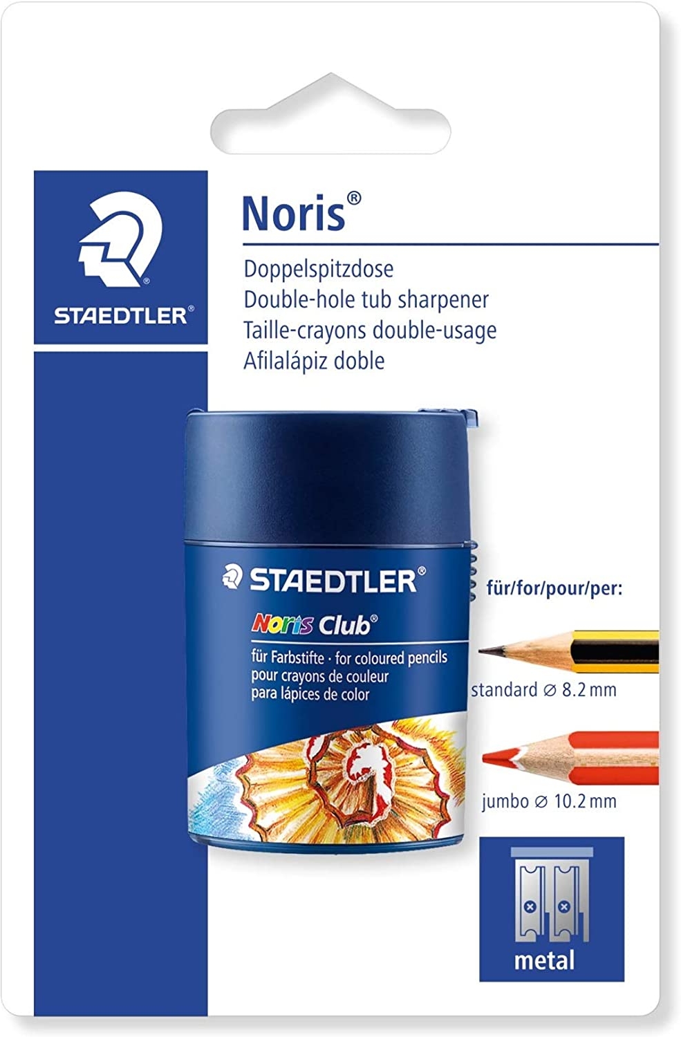 Staedtler Noris Club 512 Sacapuntas de Plástico Doble con Deposito