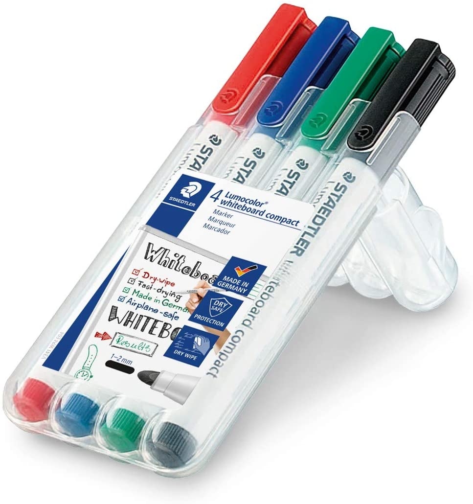 Pack de 4 Marcadores Staedtler Lumocolor Whiteboard Compact 341 para Pizarra