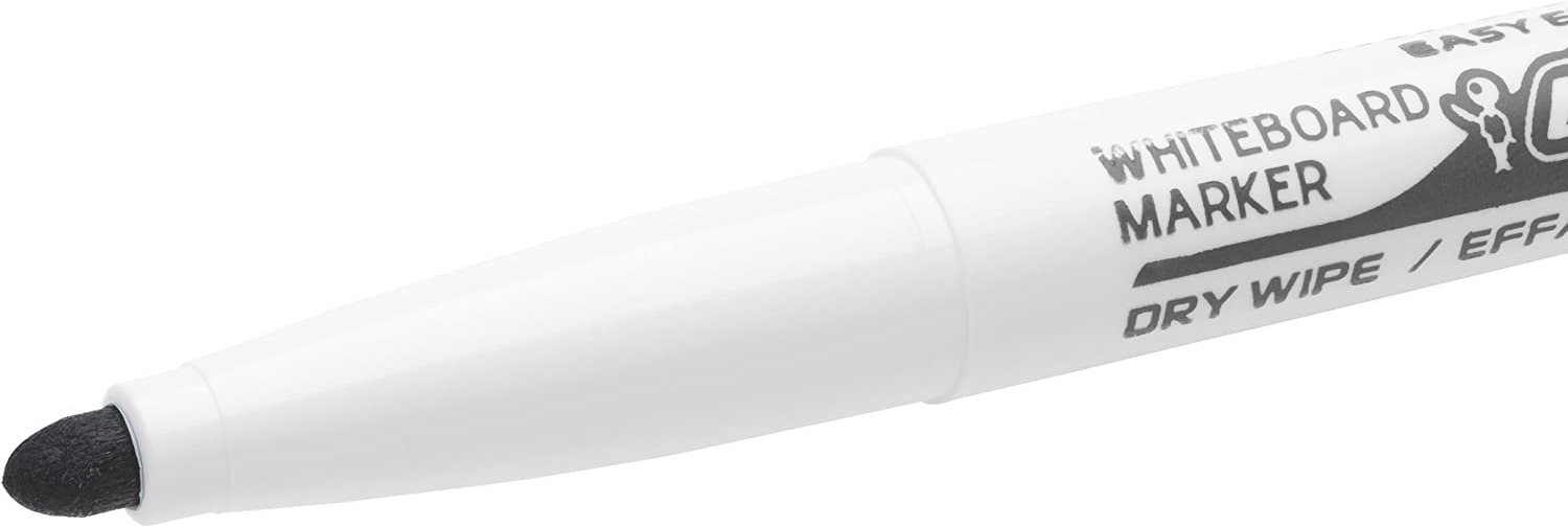 Bic Velleda 1741 Pack de 6 Rotuladores para Pizarra, Punta media, Trazo de 1.4mm, Borrado facil, Varios colores