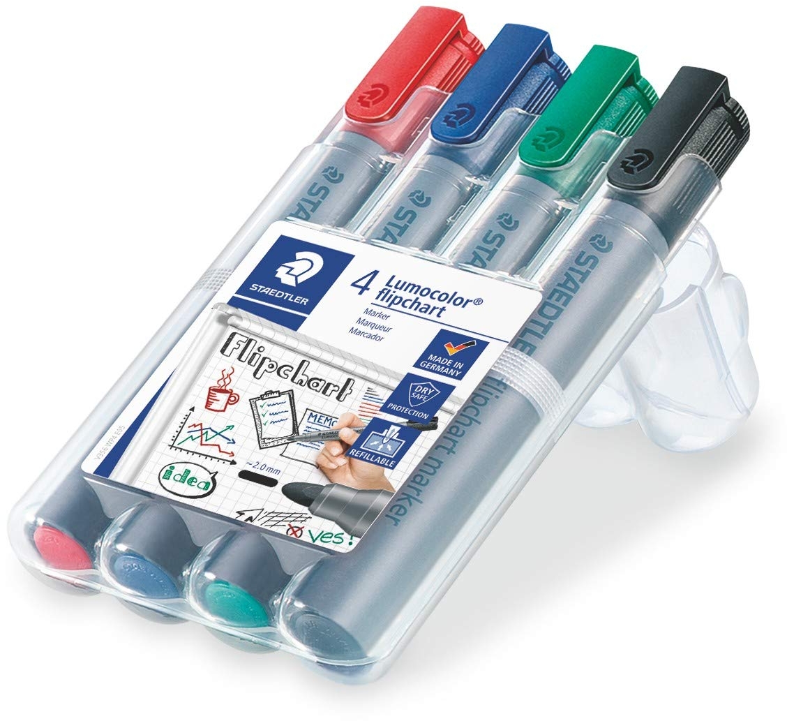 Pack de 4 Marcadores Staedtler Lumocolor Flipchart 356 Permanentes