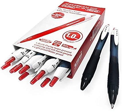 Uni-ball Jet Stream Sport Boligrafo Retractil, Tinta Gel, Punta 1 mm, Secado Instantaneo, Rojo