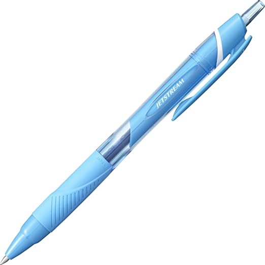 Uni-ball Jet Stream Sport Colores Boligrafo Retractil, Punta 0.7 mm, Secado Instantaneo, Azul Claro