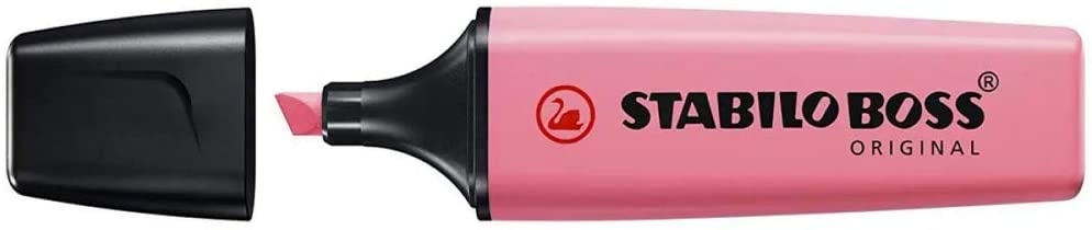 Stabilo Boss 70 Pastel Marcador Fluorescente, Trazo 2-5mm, Rosa Cerezo en Flor