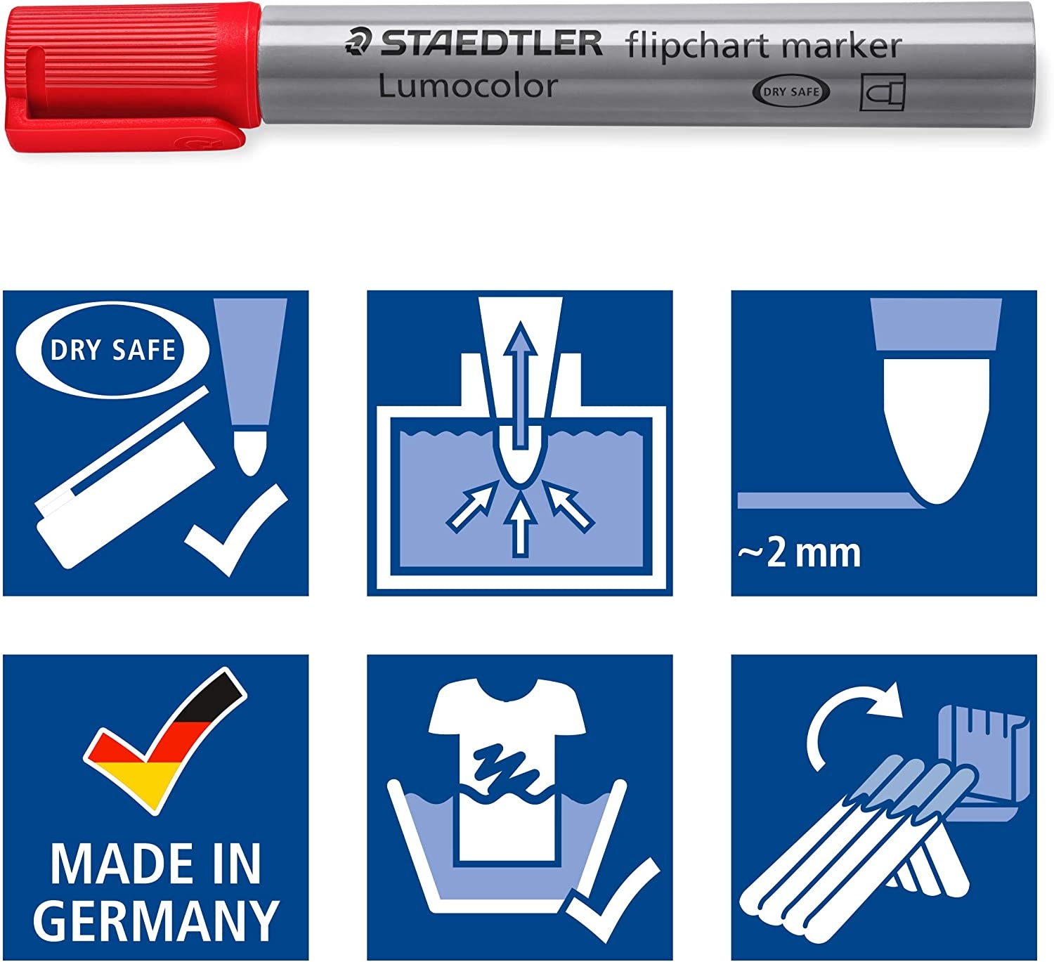 Staedtler Lumocolor Flipchart 356 Pack de 8 Marcadores Permanentes