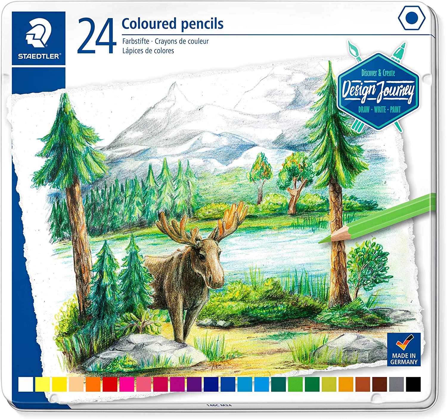 Staedtler 146C Pack de 24 Lapices de Colores, Mina Suave