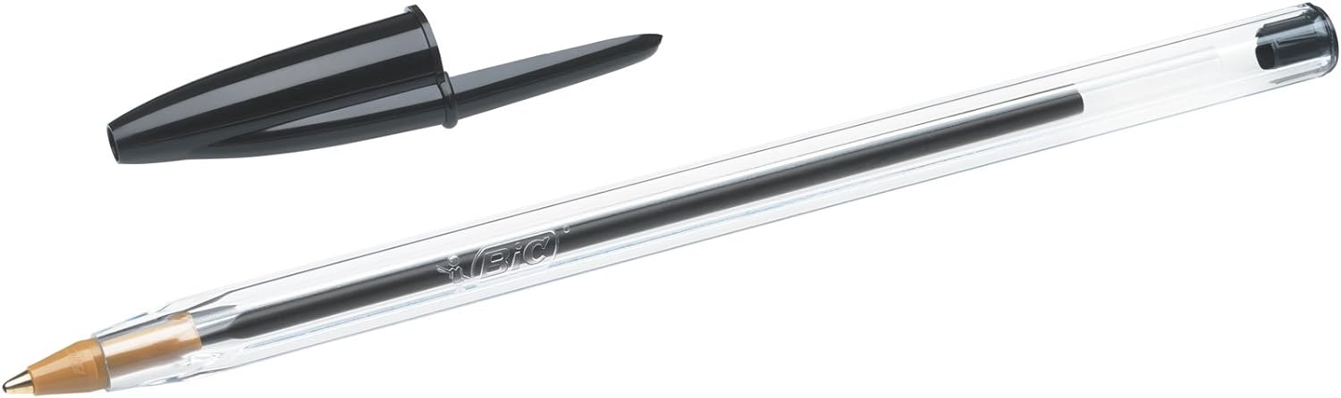 Caja de 50 bolígrafos Bic Cristal Original, Punta 1.0mm, Trazo 0.4mm, Negro