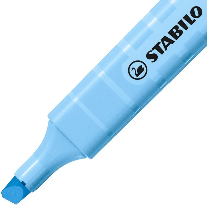 Stabilo Swing Cool Pastel Pack de 4 Marcadores Fluorescentes, Punta Biselada, Trazo 1-4mm, Antisecado, Colores Surti