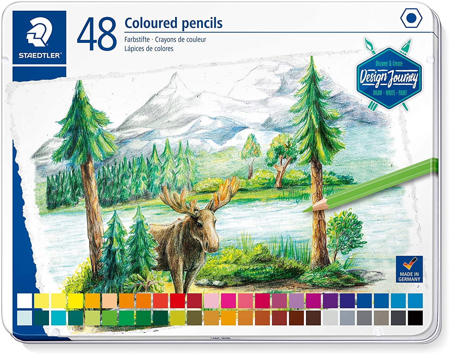 Staedtler 146C Pack de 48 Lapices de Colores, Mina Suave