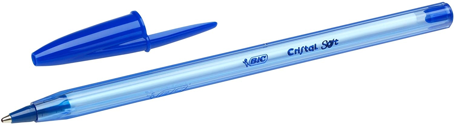 PACK 10 Bic Cristal Soft, Punta Media de 1.2mm, Trazo 0.45mm, Colores Surtidos