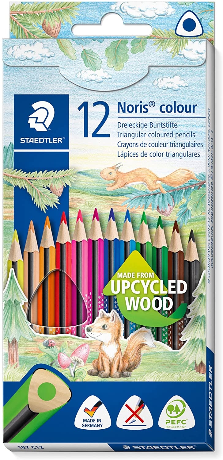 Staedtler Noris Colour 187 Pack de 12 Lapices Triangulares de Colores