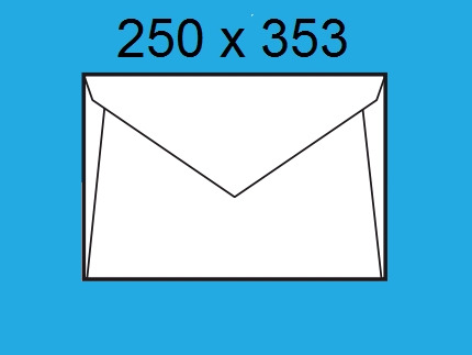 Sobres SAM 250x353 BLANCO. Caja 250 uds