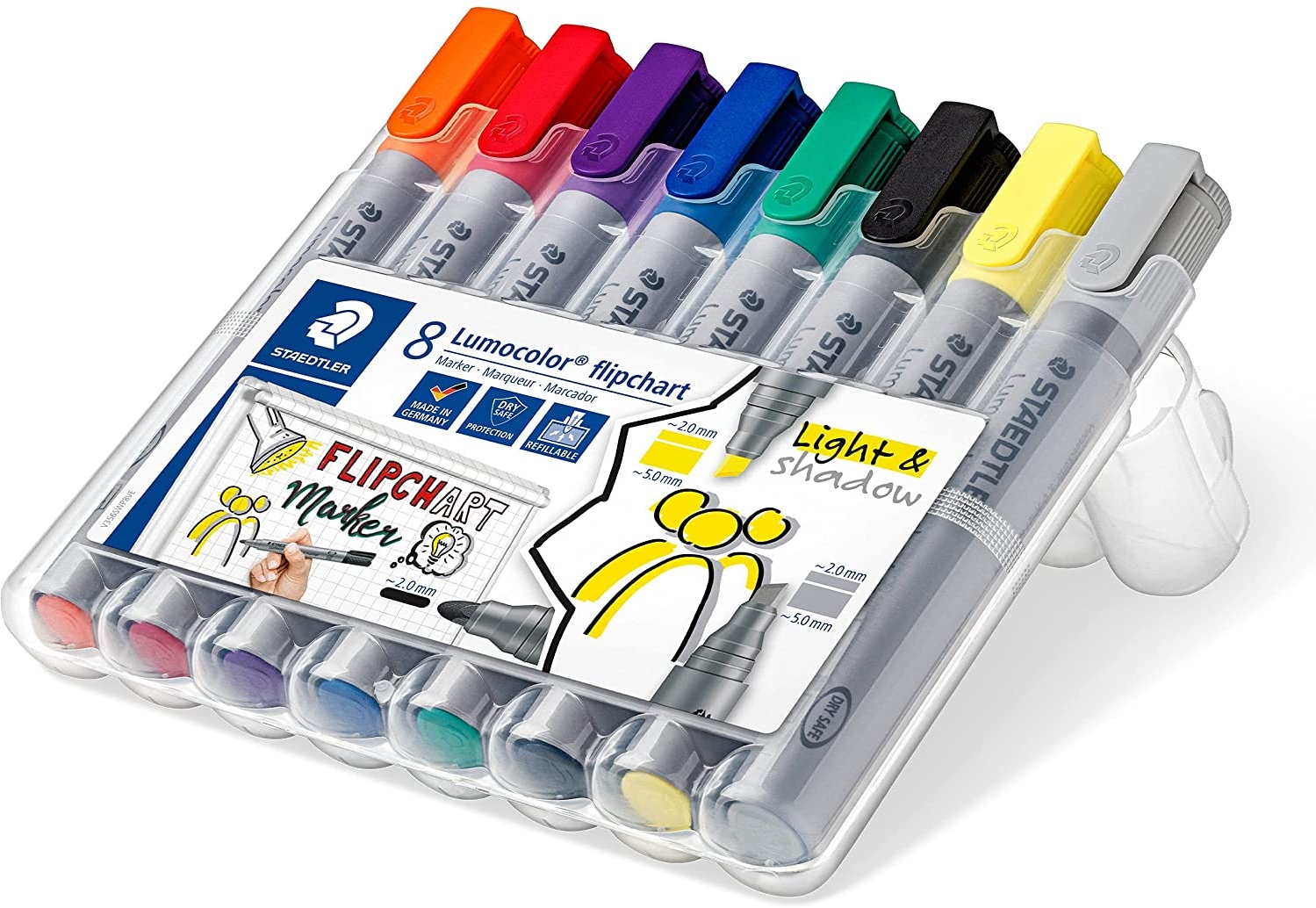 Staedtler Lumocolor Flipchart 356 Pack de 8 Marcadores Permanentes