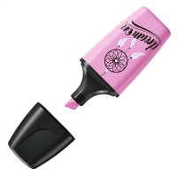 Stabilo Boss Mini Pastellove Pack de 3 Marcadores Fluorescentes, Trazo 2-5mm, Antisecado, Colores Fucsia, Naranja y Gris