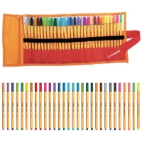Stabilo Point 88 Pack de 30 Rotulador de Punta Fina de Fibra, Trazo de 0.4mm, Varios colores