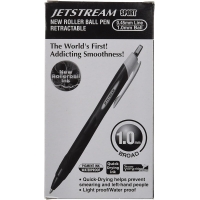 Uni-ball Jet Stream Sport Boligrafo Retractil, Tinta Gel, Punta 1 mm, Secado Instantaneo, Negro