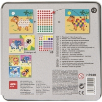 Apli Kids Juegos de Gomets Animales - 16 Laminas para Rellenar con Gomets - 8 Hojas de Gomets Removibles - Alto Valor Didactico 